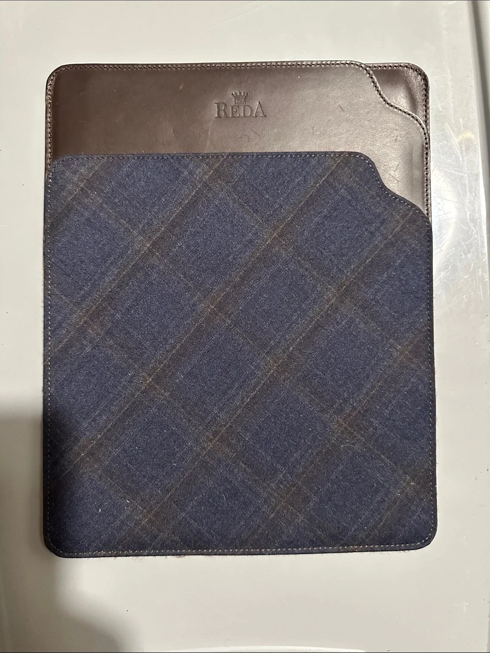 Reda Plaid Leather Ipad Case